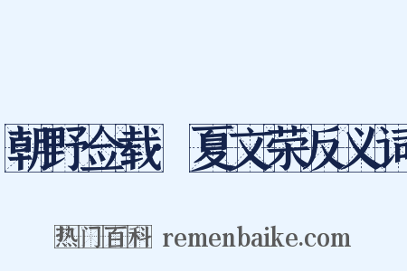朝野佥载·夏文荣反义词是什么意思的图片